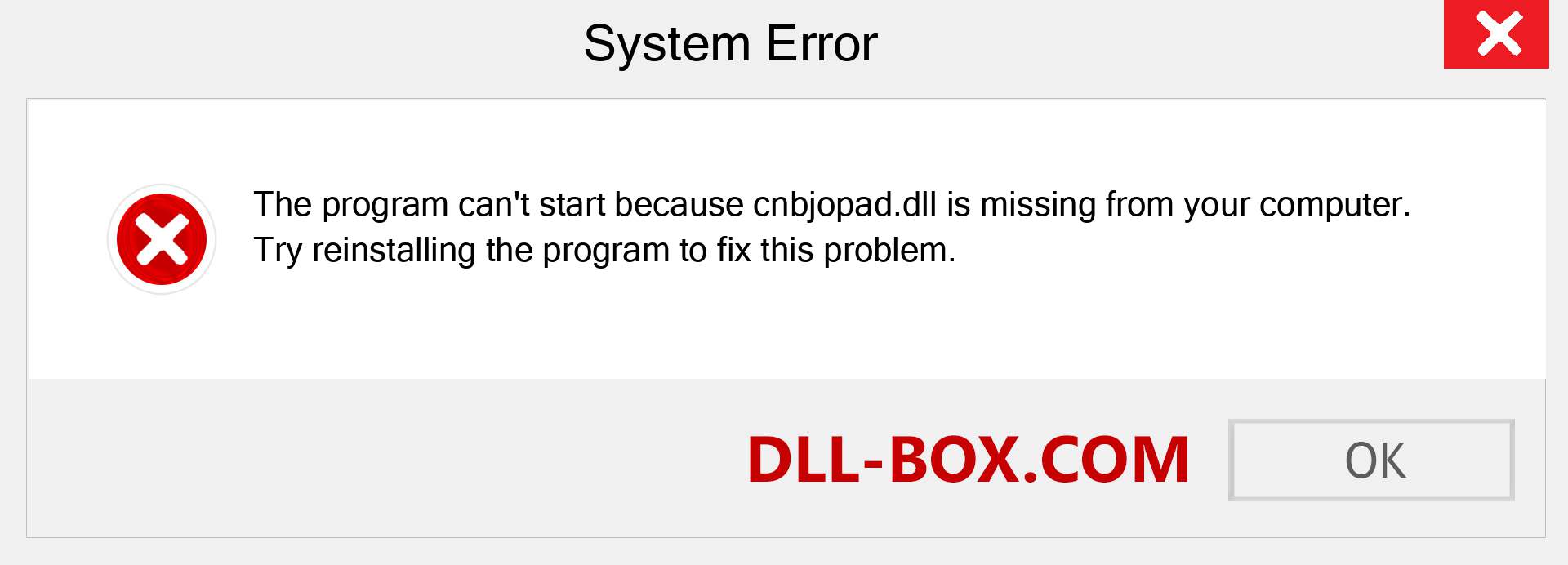  cnbjopad.dll file is missing?. Download for Windows 7, 8, 10 - Fix  cnbjopad dll Missing Error on Windows, photos, images